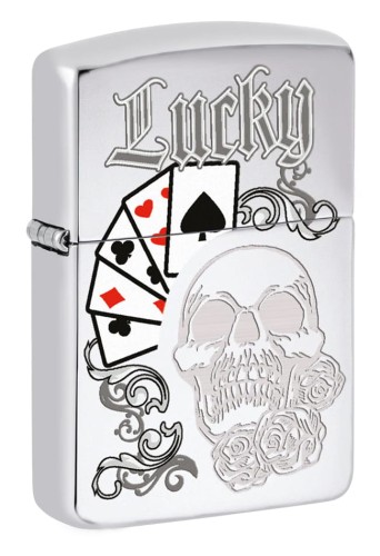 Zippo Grunge Lucky Skull 60002992