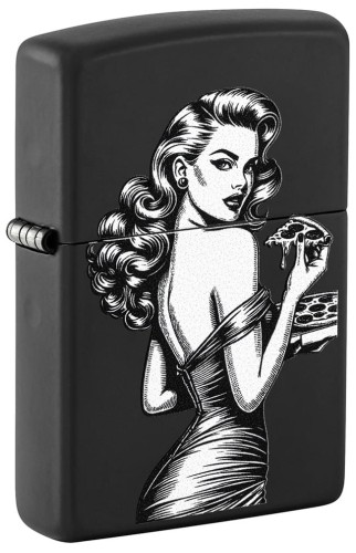 Zippo Pinup Girl With Pizza Design 60007590