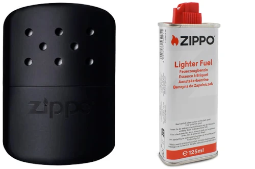 Zestaw Oryginalny Ogrzewacz Do Rąk Zippo Czarny + Benzyna Komplet